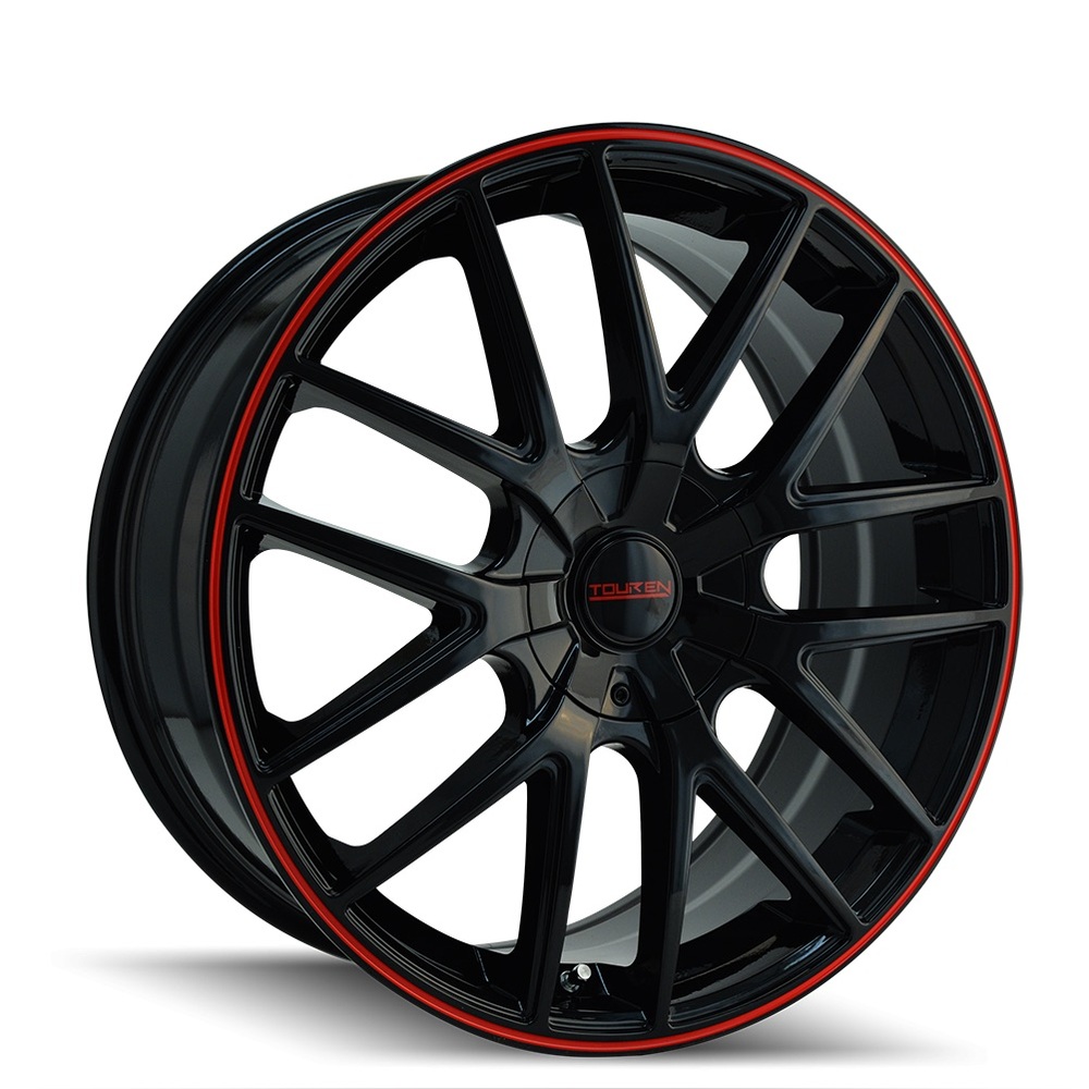 Touren TR60 18” Gloss Black & Red Alloy Wheel – 5 Lug – 1 Rim